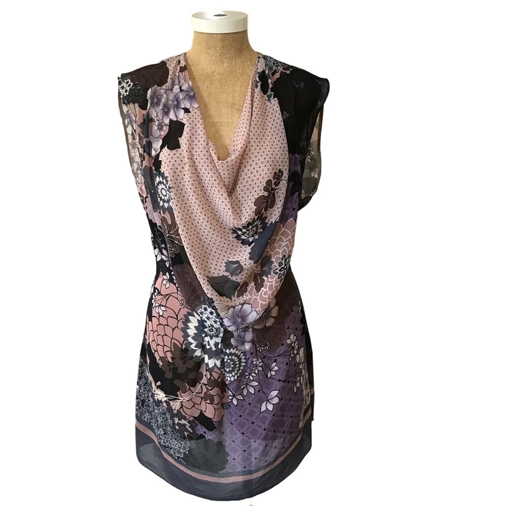 Patrizia Pepe Firenze Shirt Top Swim Coverup Chiffon Luxury Exclusive Size 40